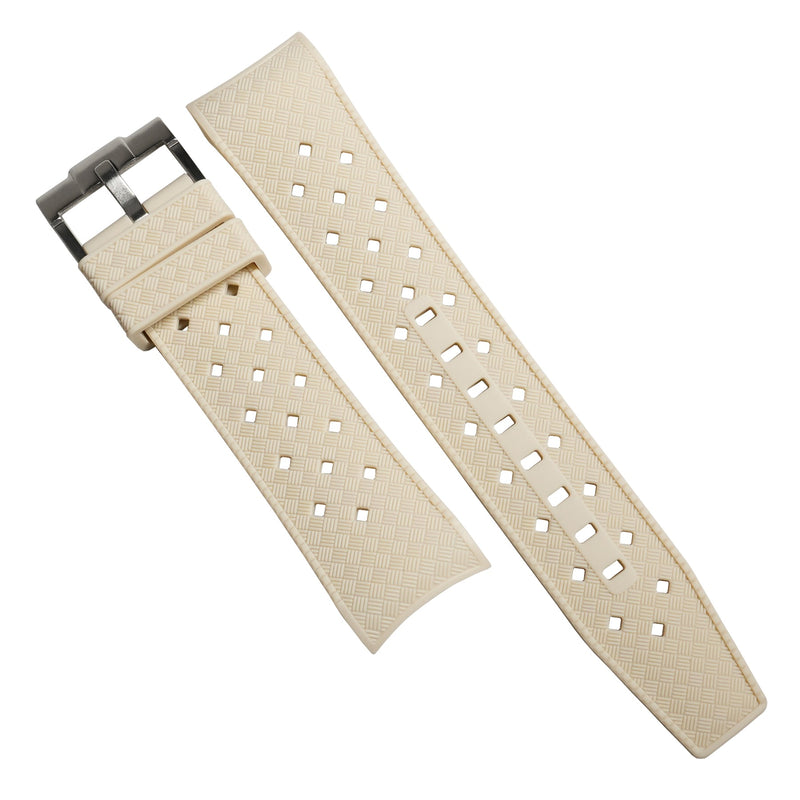 Tropik Curved End Rubber Strap for Blancpain x Swatch Scuba Fifty Fathoms in Ash