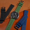 Waffle FKM Rubber Strap in Green