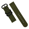 Two Piece Heavy Duty Zulu Strap in Olive`