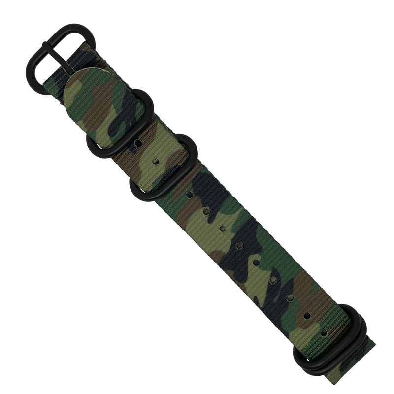 Heavy Duty Zulu Strap in Green Camo