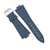 Genuine Croc Pattern Leather Watch Strap in Navy (Tissot PRX 40)
