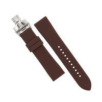 Silicone Rubber Strap w/ Butterfly Clasp in Brown