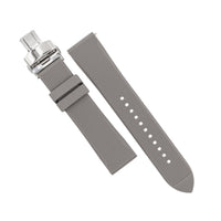 Silicone Rubber Strap w/ Butterfly Clasp in Grey