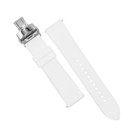 Silicone Rubber Strap w/ Butterfly Clasp in White