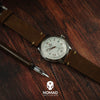 Premium Vintage Calf Leather Watch Strap in Rustic Tan