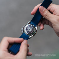 StrapXPro Curved End Rubber Strap for Seiko SKX/5KX in Navy (22mm)