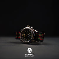 Seat Belt Nato Strap in Black Green Red (James Bond)