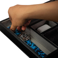 Leather Valet Tray in Black