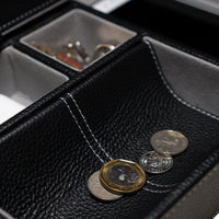 Leather Valet Tray in Black
