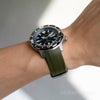 StrapXPro Curved End Rubber Strap for Seiko Monster (4th Gen) in Army Green (20mm)