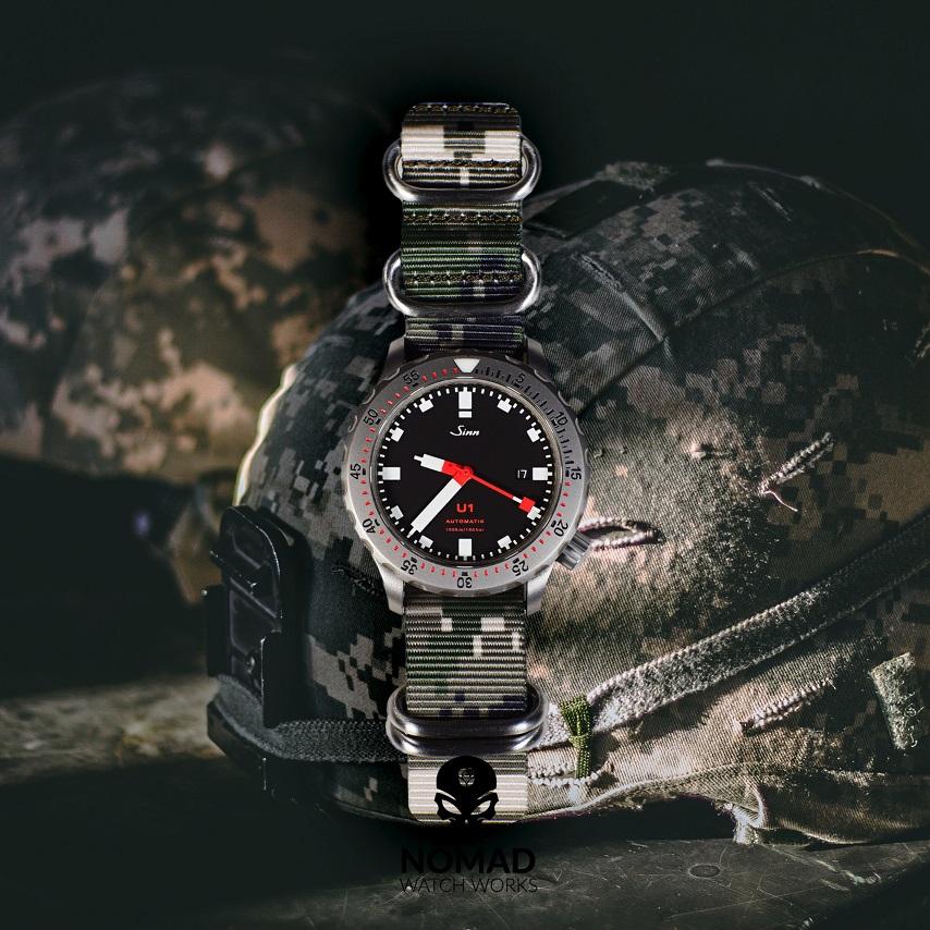Heavy Duty Zulu Strap in Digital Camo with Silver Buckle (20mm) - Nomad watch Works