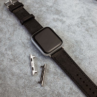 Signature Pueblo Leather Strap in Black (Apple Watch)