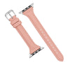 Slim Leather Strap in Pink (Apple Watch)