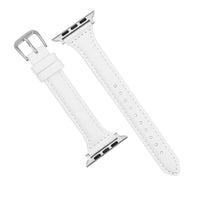 Slim Leather Strap in White (Apple Watch)