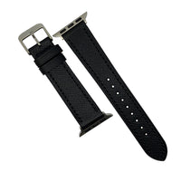 Emery Dress Epsom Leather Strap in Black w/ Silver Buckle (38 & 40mm) - Nomad watch Works
