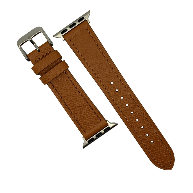 Emery Dress Epsom Leather Strap in Tan w/ Silver Buckle (38 & 40mm) - Nomad watch Works