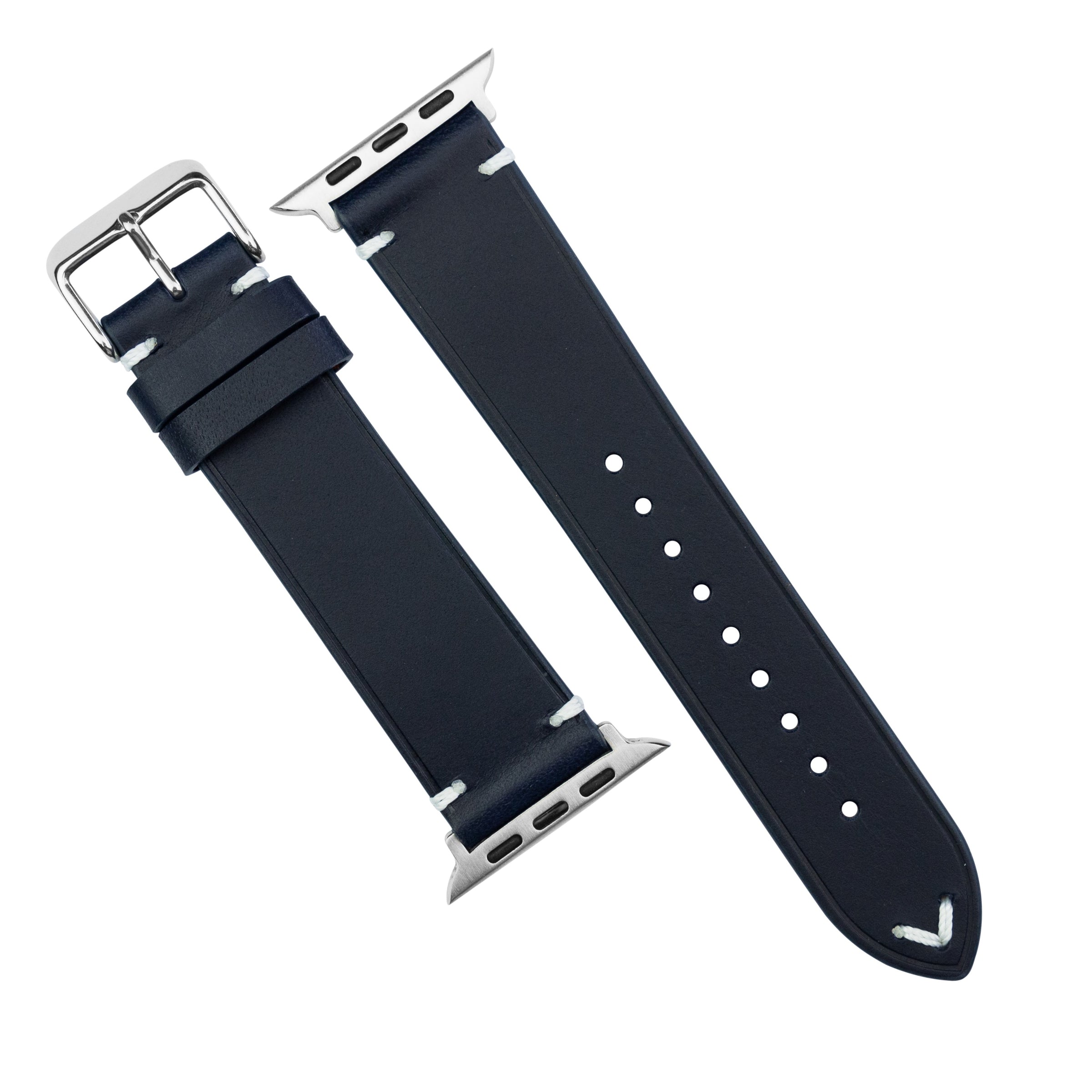Vintage Buttero Leather Strap in Navy (Apple Watch)