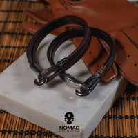 Lincoln Leather Bracelet in Brown (Size M)