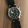 Premium Rally Leather Watch Strap in Black
