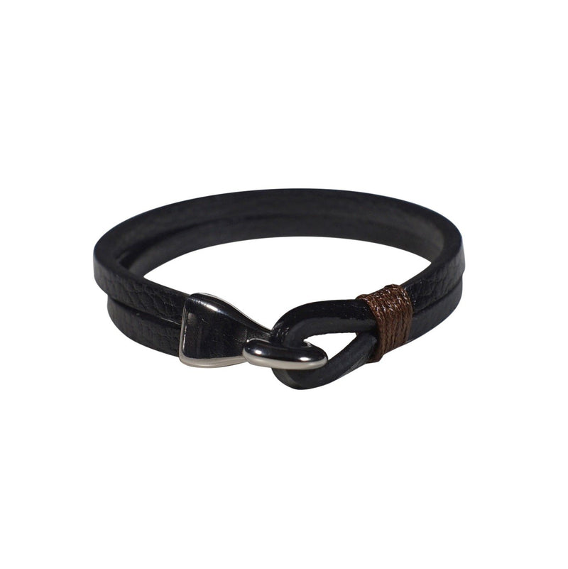 Lincoln Leather Bracelet in Black - Nomad watch Works