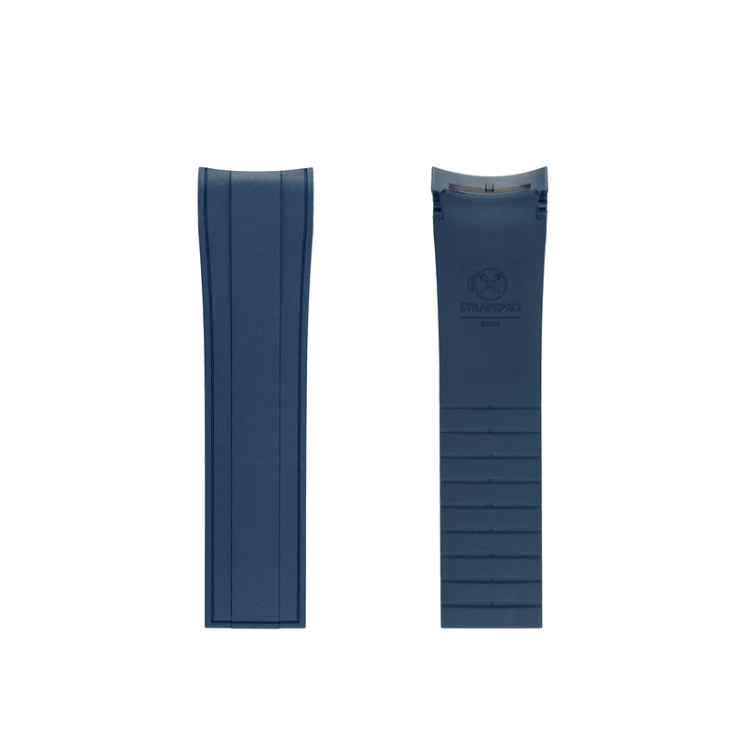 StrapXPro Curved End Rubber Strap for Seiko SKX/5KX in Navy (22mm)