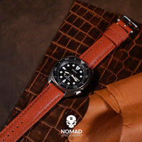 Premium Saffiano Leather Strap in Brown