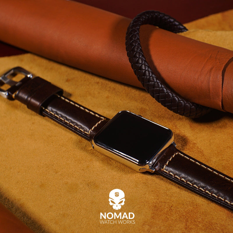 Chester Leather Bracelet in Brown - Nomad watch Works