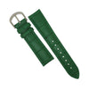 Genuine Croc Pattern Stitched Leather Watch Strap in Green