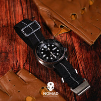 Marine Nationale Strap in Black w/ Center Stripe