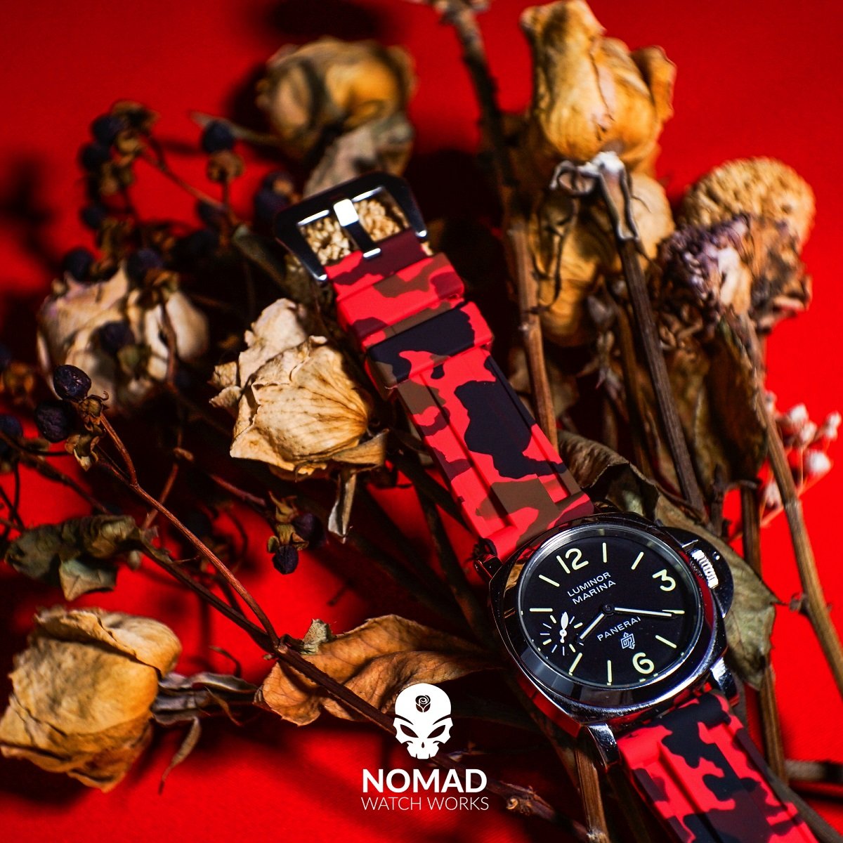 V3 Silicone Strap in Red Camo