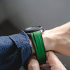 StrapXPro Curved End Rubber Strap for Seiko SKX/5KX in Green/Black (22mm)