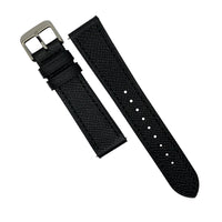 Emery Dress Epsom Leather Strap in Black w/ Silver Buckle (20mm) - Nomad watch Works