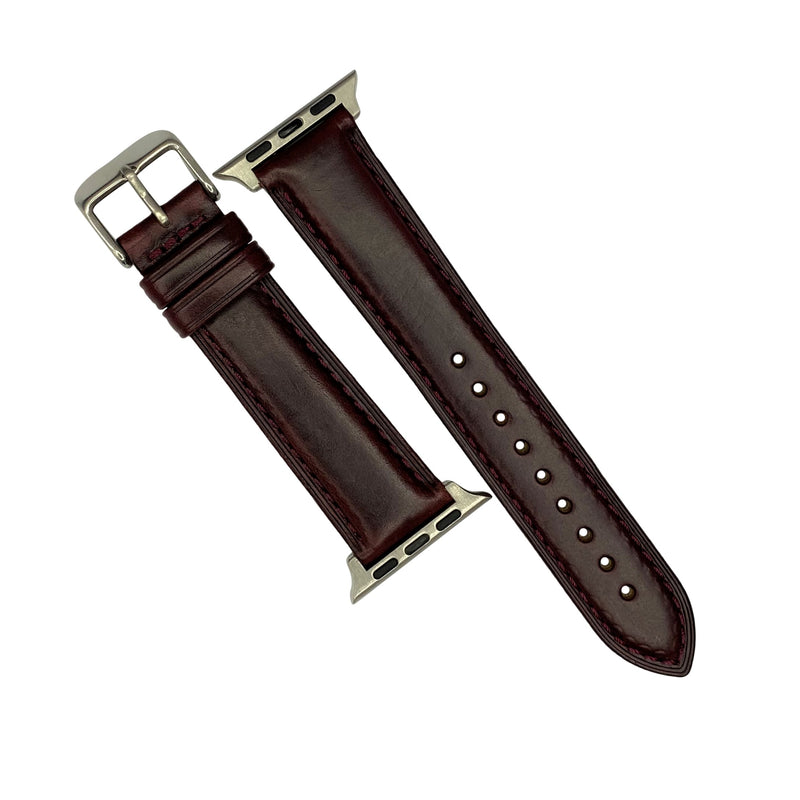 Classic Horween Leather Strap in Chromexcel® Burgundy (Apple Watch)