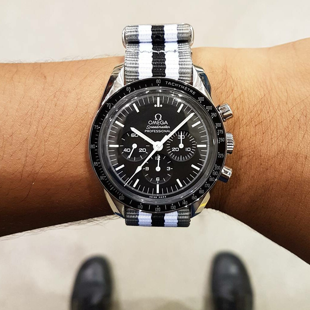 Premium Nato Strap in Regimental Black