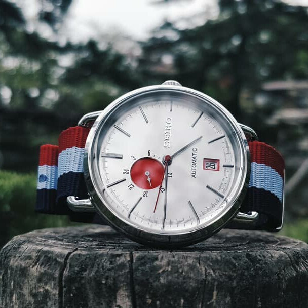 Premium Nato Strap in Navy White Red