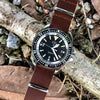 Premium Leather Nato Strap in Brown