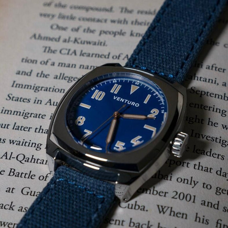 Quick Release Canvas Watch Strap in Navy