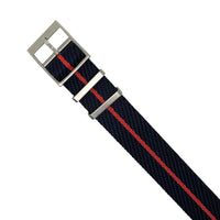 Lux Single Pass Strap in Navy Red