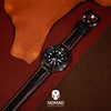 M2 Oil Waxed Leather Watch Strap in Maroon