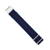 Marine Nationale Strap in Navy Red with Silver Buckle (20mm)
