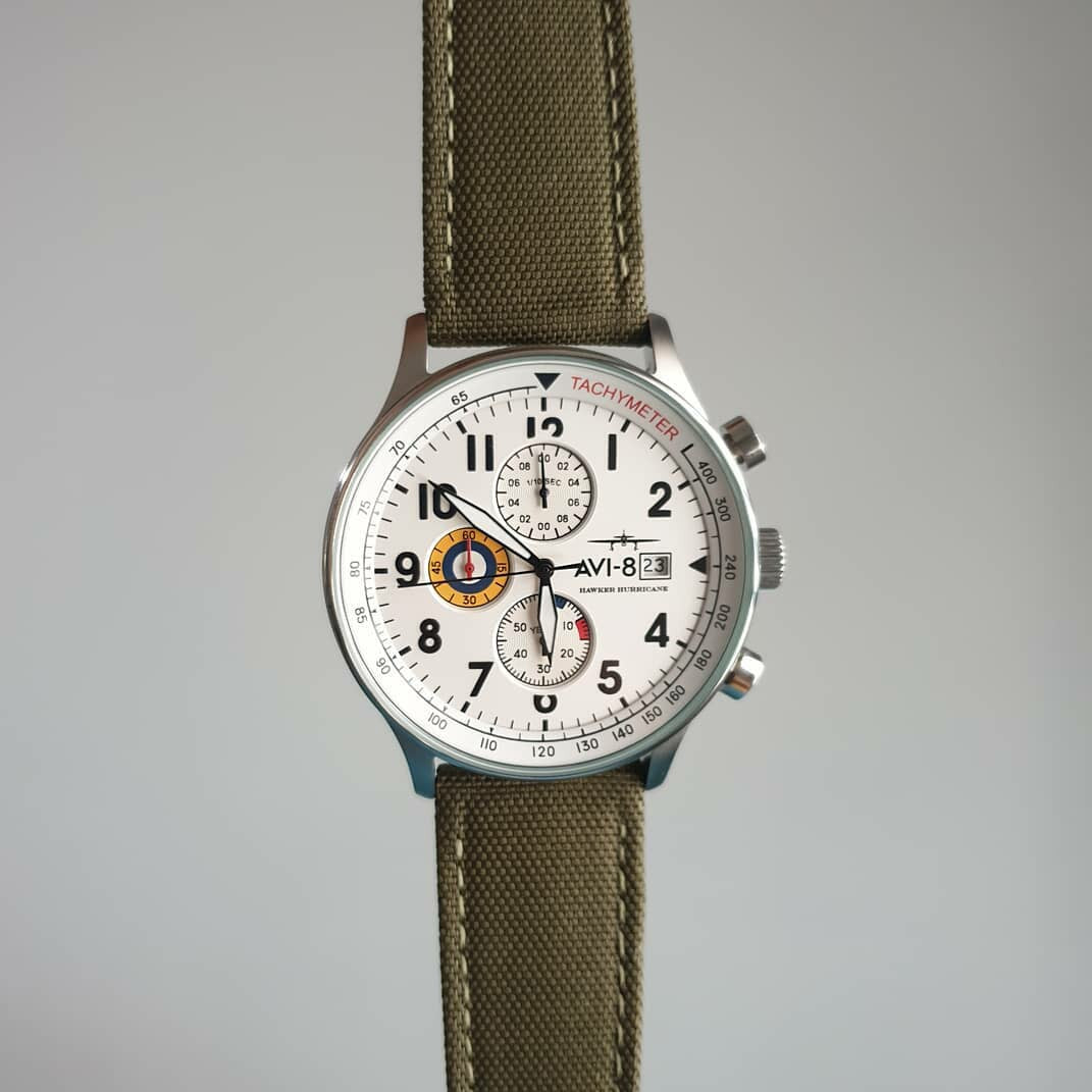 Canvas Watch Strap in Olive