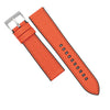 Performax Saffiano Leather FKM Rubber Hybrid Strap in Orange