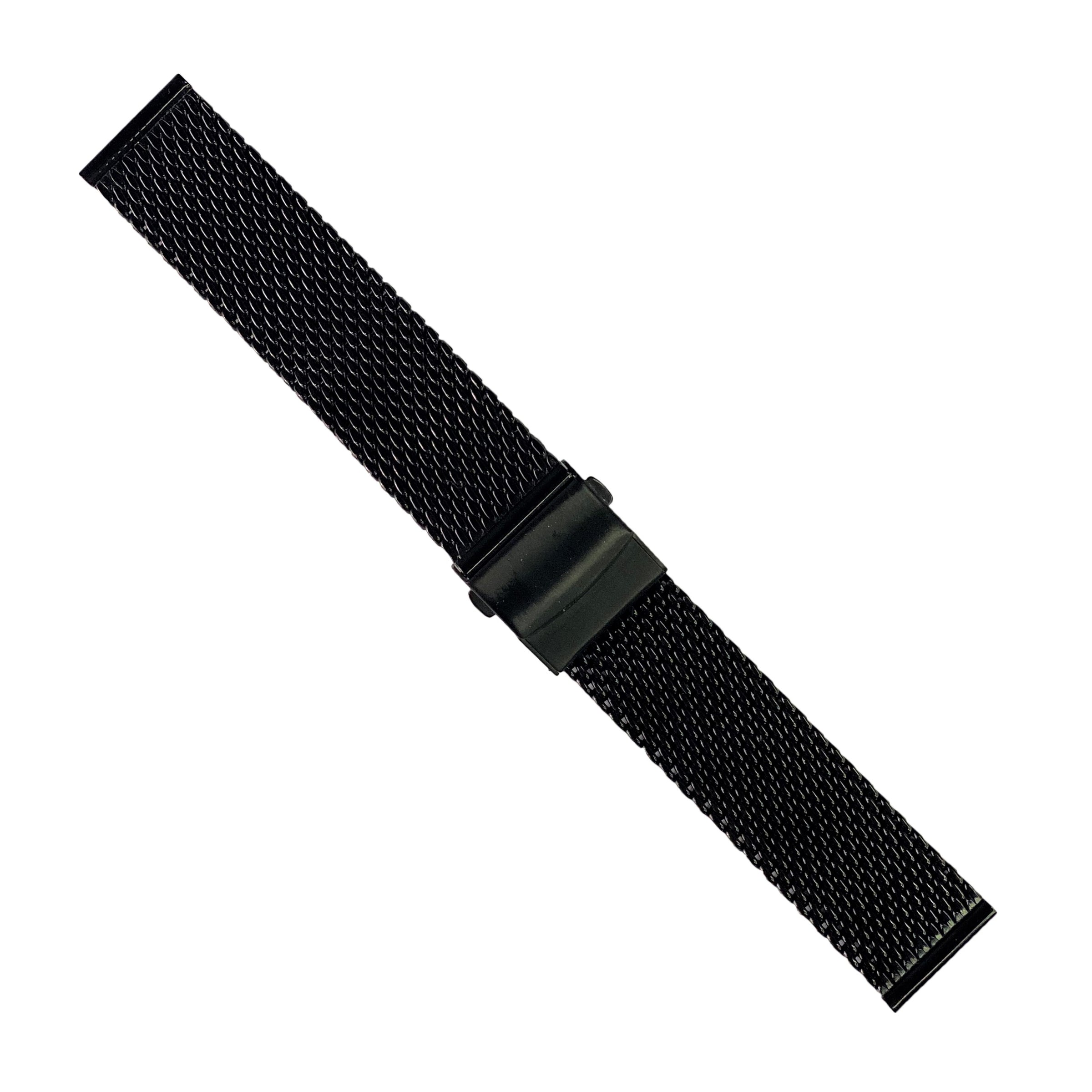 Premium Milanese Mesh Watch Strap in Black