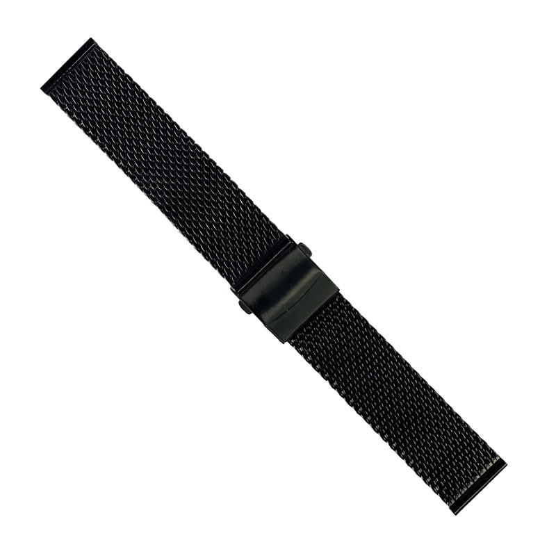 Premium Milanese Mesh Watch Strap in Black