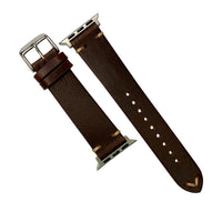 Premium Vintage Oil Waxed Leather Strap in Tan (Apple Watch)