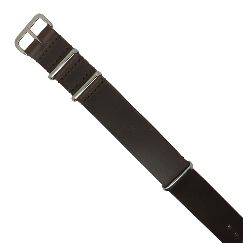 Premium Leather Nato Strap in Brown