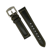 M2 Oil Waxed Leather Watch Strap in Olive