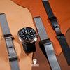 Premium Milanese Mesh Watch Strap in Black