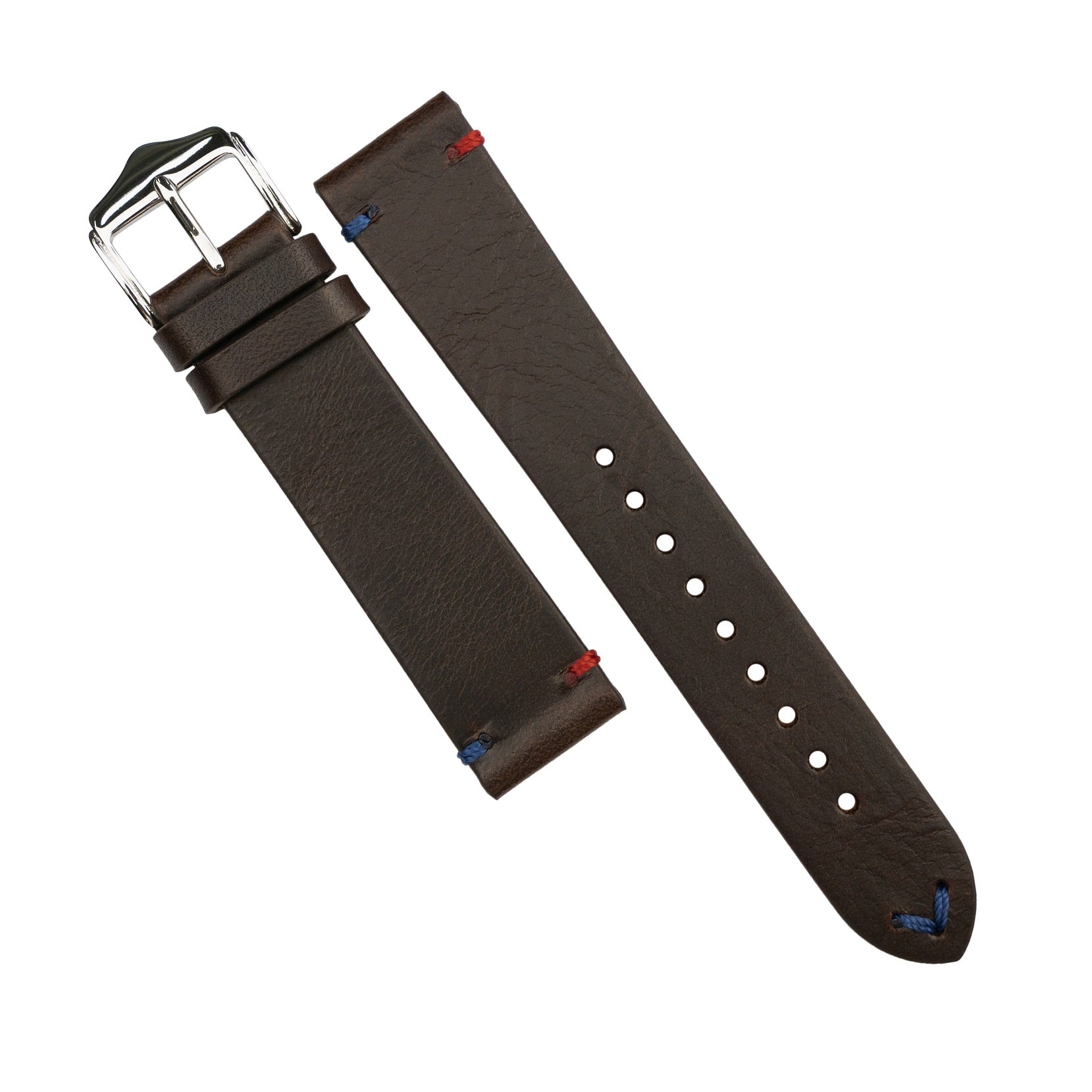 Premium Vintage Oil Waxed Leather Watch Strap in Brown