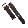 Premium Vintage Oil Waxed Leather Watch Strap in Maroon